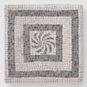 Posavasos De Piedra Espiral del antiguo Mosaico Romano