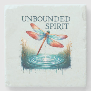 Posavasos De Piedra Espíritu sin límite - Dragonfly artístico