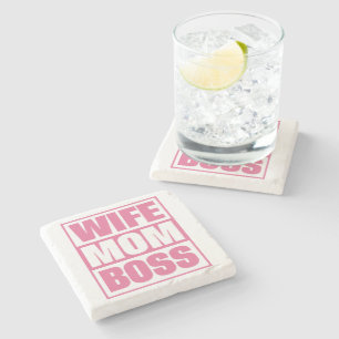 Posavasos De Piedra Esposa - Mamá - Jefe
