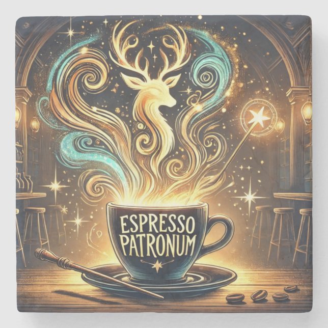 Posavasos De Piedra Espresso Patronum (Anverso)