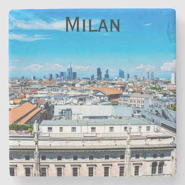 Posavasos De Piedra Esquina de Milán en Italia (Anverso)