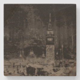 Posavasos De Piedra Esquina de Venecia en problemas de color y taúpe I