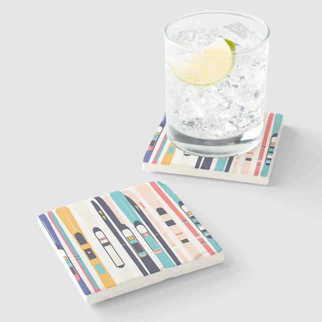 Posavasos De Piedra Esquís (Lateral)