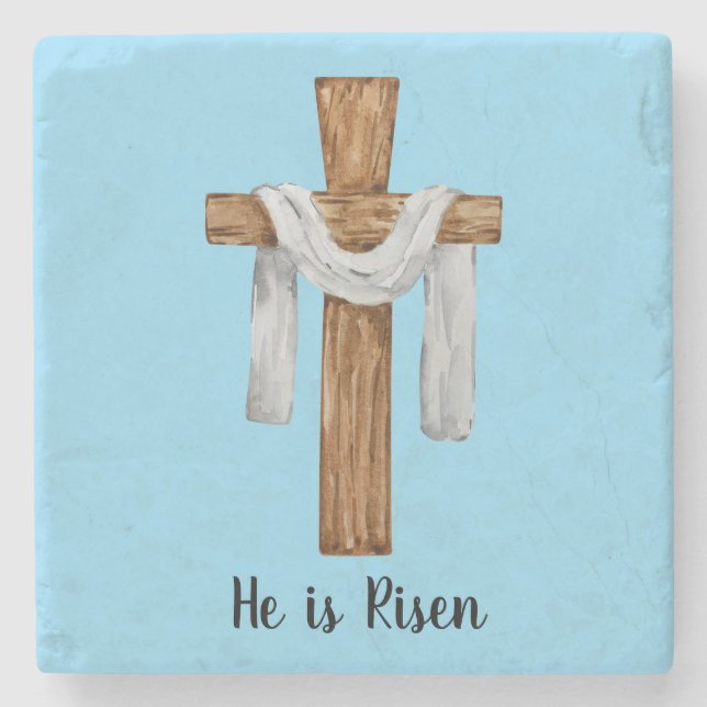 Posavasos De Piedra Está Creciendo La Pascua Cristiana (Anverso)