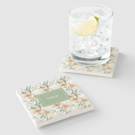 Posavasos De Piedra Está escrito en las hojas, Naranja Lilies