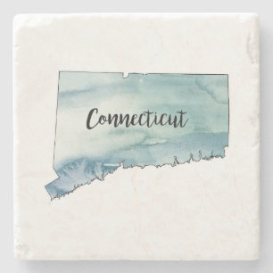 Posavasos De Piedra Estación de Mármol de estado de Connecticut
