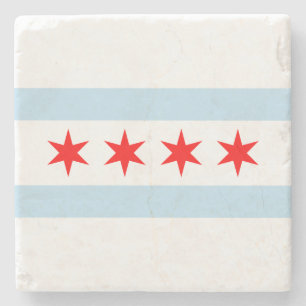Posavasos De Piedra Estación de piedra de bandera de Chicago