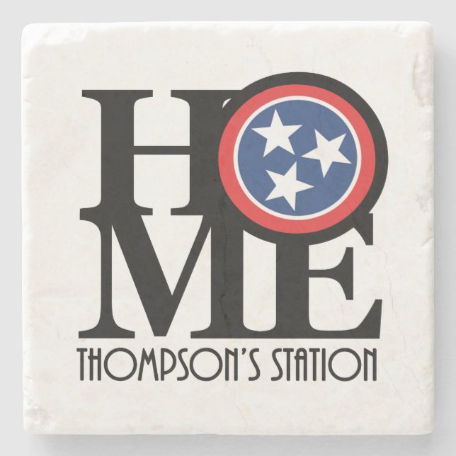 Posavasos De Piedra Estación de Thompson HOME (Anverso)