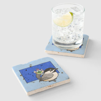 Posavasos De Piedra Estado Birdorable de Maine: Chickadee