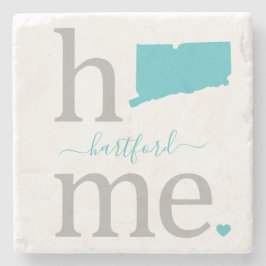 Posavasos De Piedra Estado de la montaña rusa de piedra de Connecticut