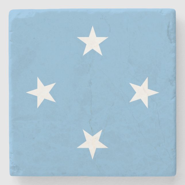 Posavasos De Piedra Estados Federados de Micronesia Bandera (Anverso)