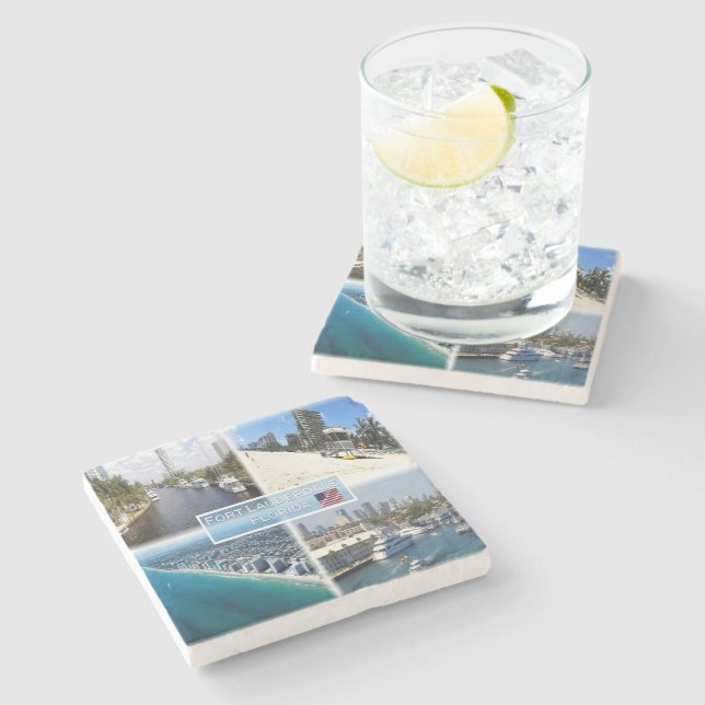 Posavasos De Piedra Estados Unidos Florida - Fort Lauderdale - The New (Lateral)