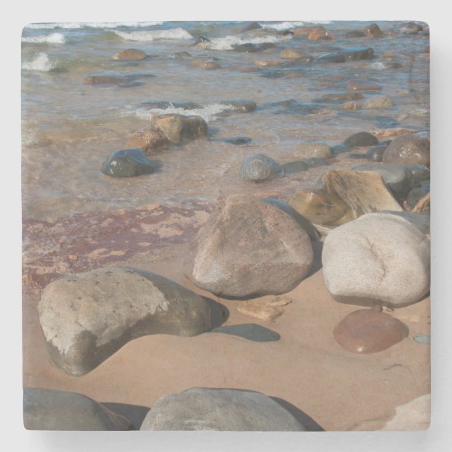 Posavasos De Piedra Estados Unidos, Michigan. Boulders redondeados a 1 (Anverso)