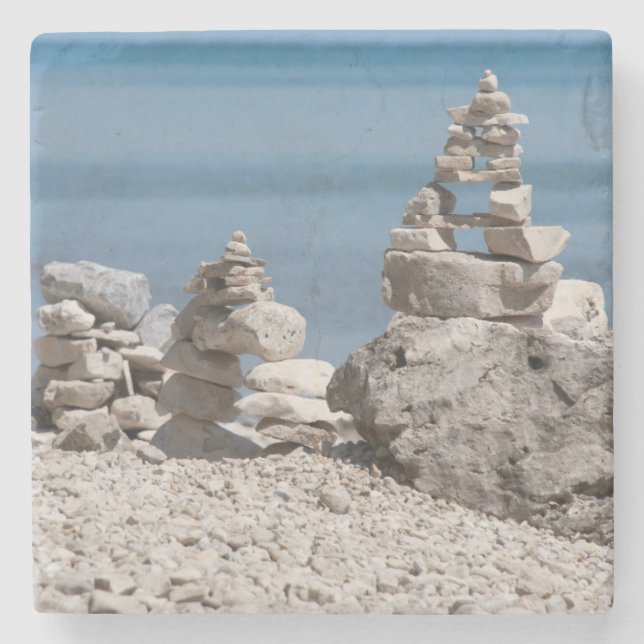 Posavasos De Piedra Estados Unidos, Michigan. Torres De Piedra En La P (Anverso)