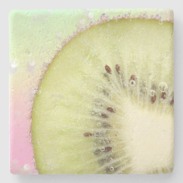 Posavasos De Piedra Estallido de Kiwi (Anverso)