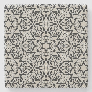 Posavasos De Piedra Estampado de flores árabe