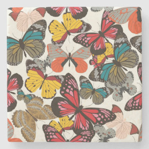 Posavasos De Piedra Estampado de flores retro 2