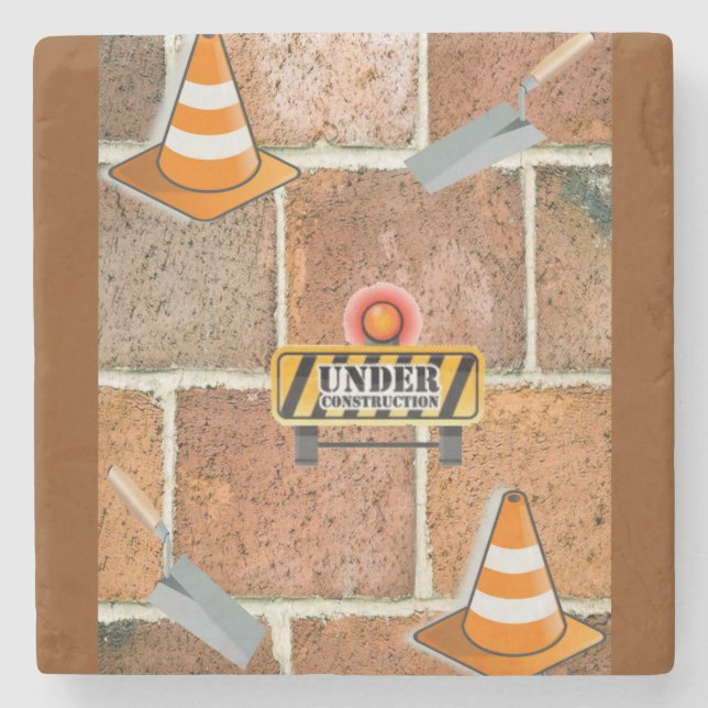 Posavasos De Piedra Estanque De Piedra De Mármol En Construcción (Anverso)