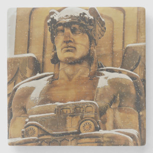 Posavasos De Piedra Estatua Art Deco de Snowy