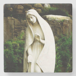 Posavasos De Piedra Estatua de la Virgen María