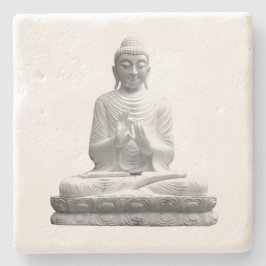 Posavasos De Piedra Estatua del Buda Blanco