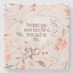 Posavasos De Piedra Esther 4:14 Biblia cristiana versus arte