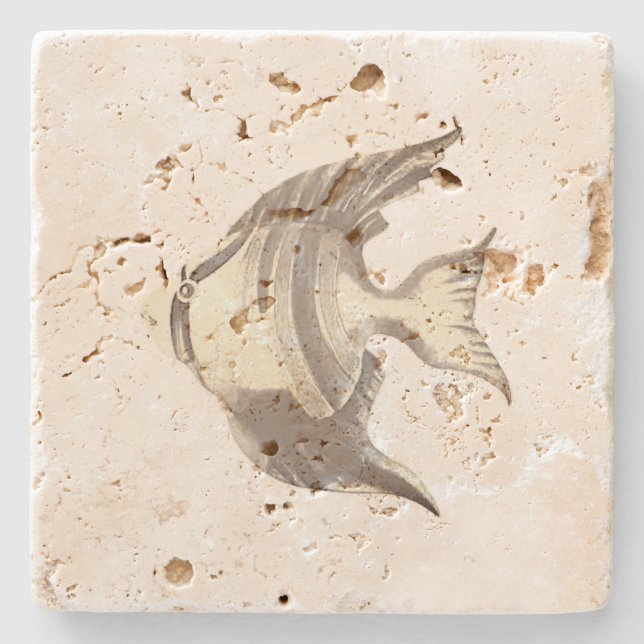 Posavasos De Piedra Estilo de diseño de arte de la escaparate de piedr (Anverso)