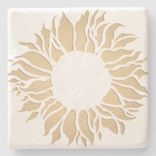 Posavasos De Piedra Estilo de diseño de arte de la escaparate de piedr (Anverso)