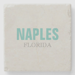Posavasos De Piedra Estilo de playa de Nápoles Florida