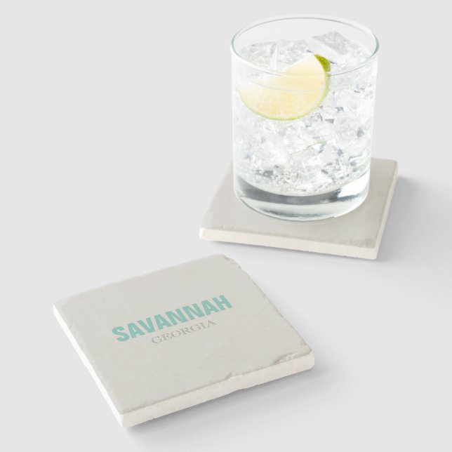 Posavasos de piedra estilo playa Savannah (Lateral)