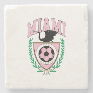 Posavasos De Piedra Estilo universitario de fútbol de Miami