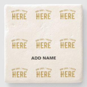 POSAVASOS DE PIEDRA ESTILOSO MODERNO PERSONALIZABLE BLANCO VERIFICADO