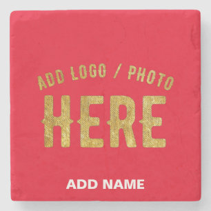 POSAVASOS DE PIEDRA ESTILOSO MODERNO PERSONALIZABLE ROJO VERIFICADO DE