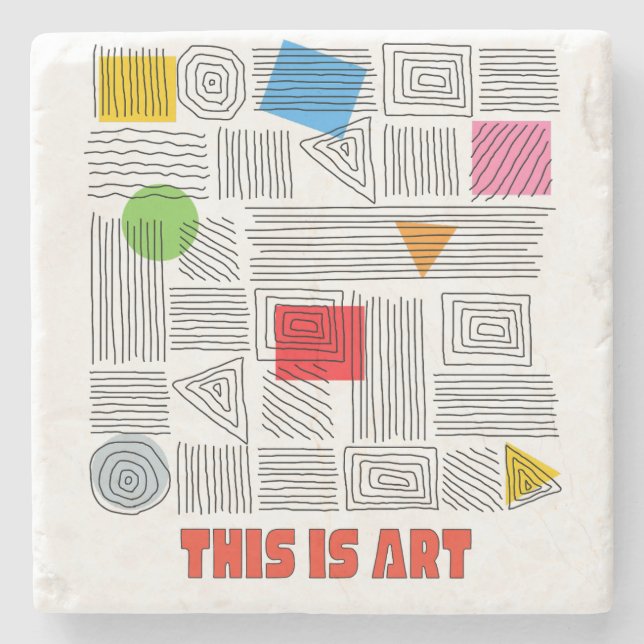 POSAVASOS DE PIEDRA ESTO ES ARTE (Anverso)