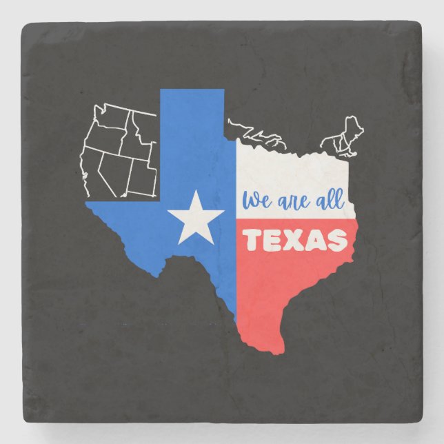 Posavasos De Piedra Estoy De Acuerdo Con Texas (Anverso)