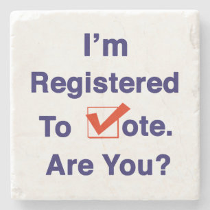 Posavasos De Piedra Estoy Registrado para Votar 2026