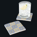 Posavasos De Piedra Estrella azul dorada de los paneles de arte de Dav<br><div class="desc">Está viendo la colección Lee Hiller de arte fotográfico y diseños de decoración de casa y oficina, ropa, regalos y objetos de colección. Los diseños incluyen la fotografía Lee Hiller y la colección de arte digital de medios mixtos. Puedes ver su fotografía de la naturaleza en http://HikeOurPlanet.com/ y seguir su...</div>
