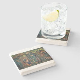 Posavasos De Piedra Estrella de Belén (por Edward Burne-Jones)