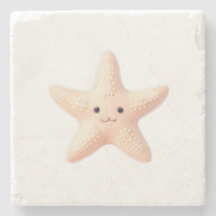 Posavasos De Piedra Estrella de mar rosa linda