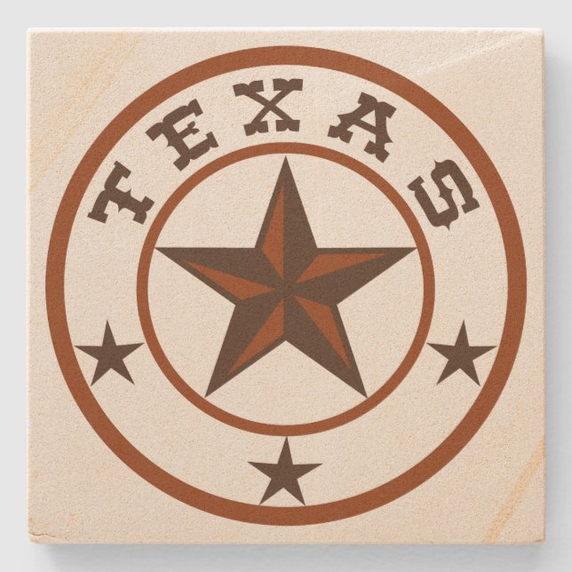 Posavasos De Piedra Estrella de Texas (Anverso)