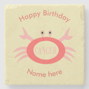 Posavasos De Piedra Estrella del cáncer firma una escayola de piedra d