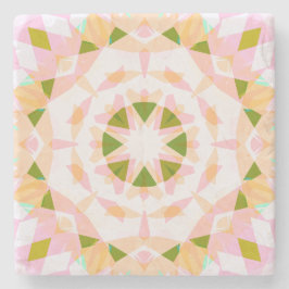 Posavasos De Piedra Estrella verde de la primavera rosada del azúcar D