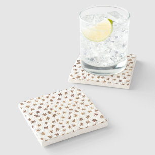 Posavasos De Piedra Estrellas acuáticas - ámbar