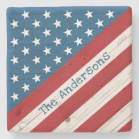 Estrellas de madera rústica Stripes Estados Unidos