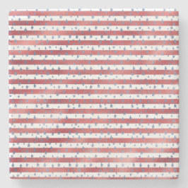 Posavasos De Piedra Estrellas Rayas Rojo Azul Blanco