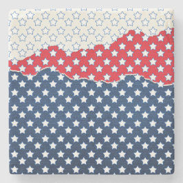 Posavasos De Piedra Estrellas rojas, blancas y azules (Estados Unidos)