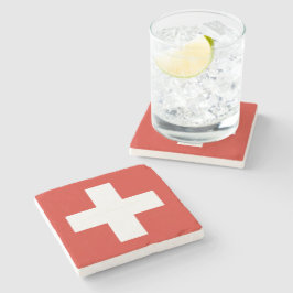 Posavasos De Piedra Estuche de teléfono de bandera de Suiza