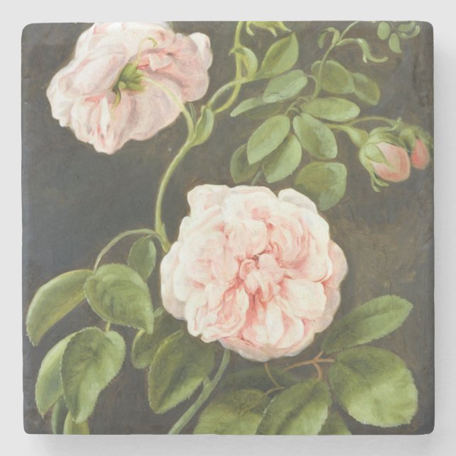 Posavasos De Piedra Estudio 2 de la flor (Anverso)
