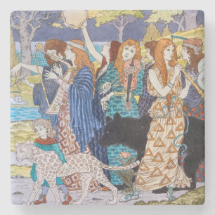 Posavasos De Piedra Eugene Grasset - Panel Decorativo Armonía
