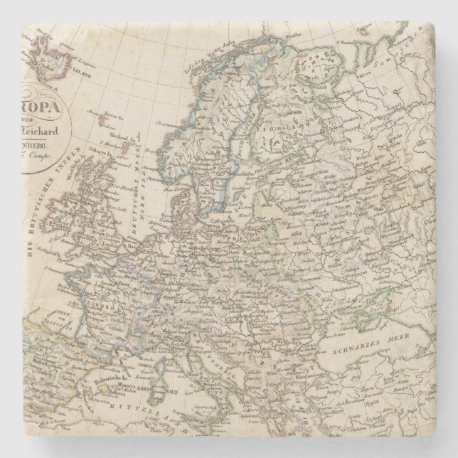 Posavasos De Piedra Europa (Anverso)